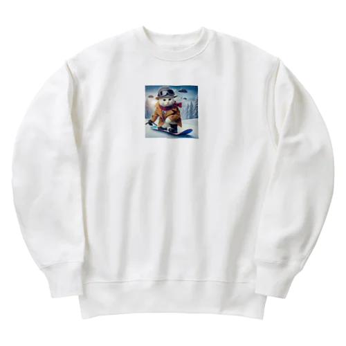 白猫探偵の冬休み Heavyweight Crew Neck Sweatshirt