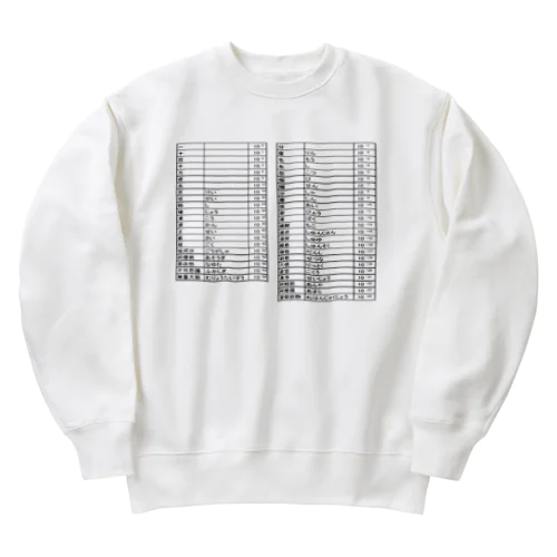 数の単位 Heavyweight Crew Neck Sweatshirt