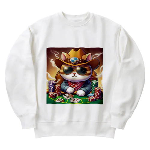 ワイルドポーカーキャット Heavyweight Crew Neck Sweatshirt