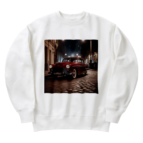 レトロな車 Heavyweight Crew Neck Sweatshirt