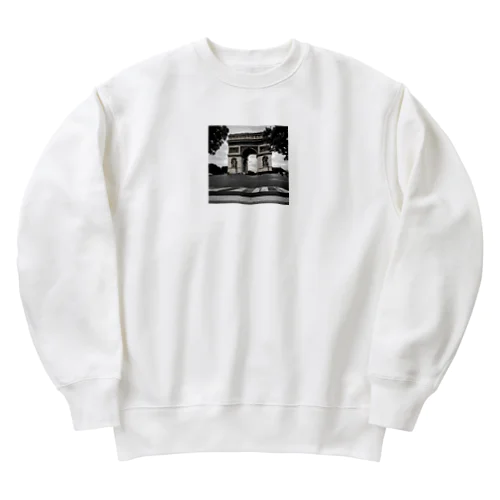 凱旋門モノクロ⛩ Heavyweight Crew Neck Sweatshirt