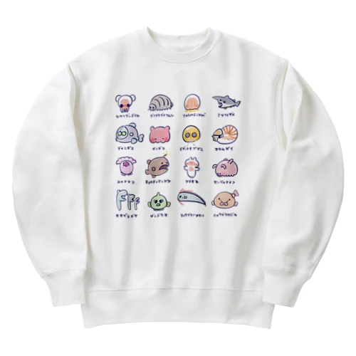 深海魚オールスター Heavyweight Crew Neck Sweatshirt