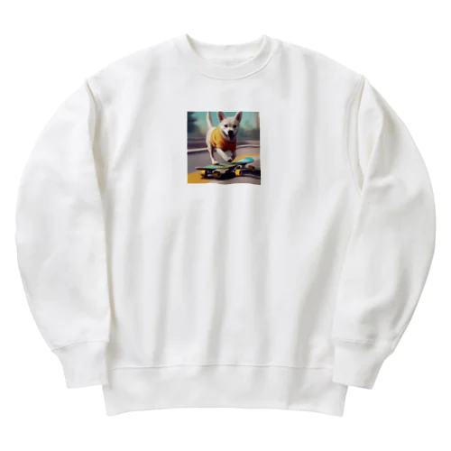 スケボーに乗っちゃう Heavyweight Crew Neck Sweatshirt