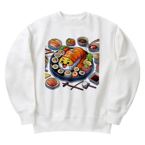 寿司大好き❣❣❣ Heavyweight Crew Neck Sweatshirt