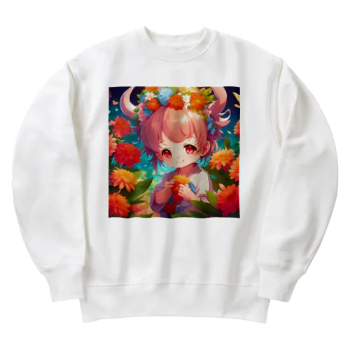 デーモンプリンセスは、お花がお好き💗 Heavyweight Crew Neck Sweatshirt