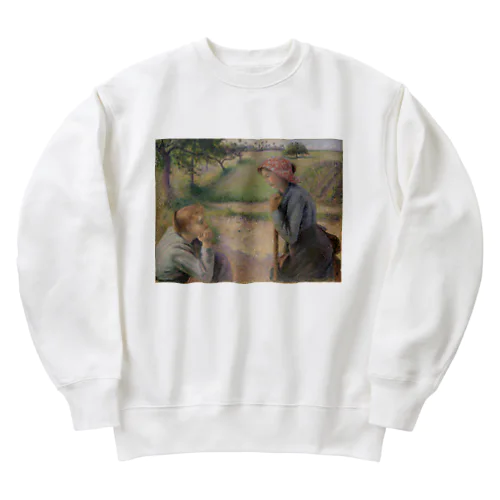 2人の若い農夫 / Two Young Peasant Women Heavyweight Crew Neck Sweatshirt