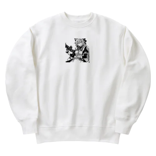 闘う猫メイド🐾1 Heavyweight Crew Neck Sweatshirt