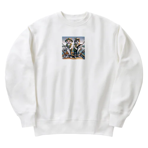 nekofishing仲良し Heavyweight Crew Neck Sweatshirt