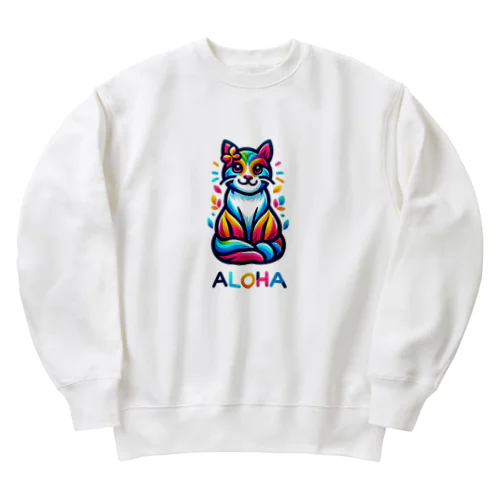 ALOHA猫ちゃん Heavyweight Crew Neck Sweatshirt