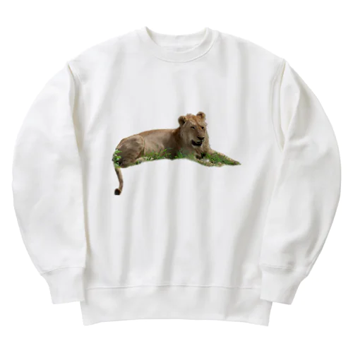 若いオスライオン Heavyweight Crew Neck Sweatshirt