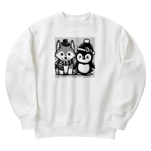 狼とペンギン Heavyweight Crew Neck Sweatshirt