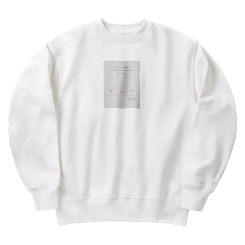 🎂 strawberry tea cream lettering cake . Heavyweight Crew Neck Sweatshirt