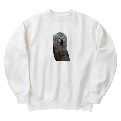 絶望する子猫 Heavyweight Crew Neck Sweatshirt