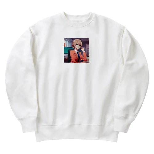 新米OLが仕事にだんだん慣れてきた様子！ Heavyweight Crew Neck Sweatshirt