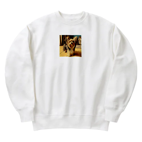 惹かれる！可愛さ満点のヨーキーアイテム Heavyweight Crew Neck Sweatshirt