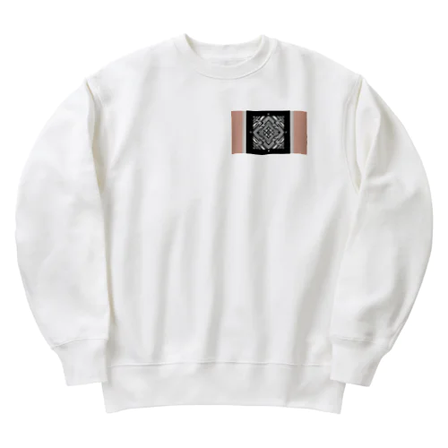 モノトーン・ゴールデンジオメトリック・アートグッズ Heavyweight Crew Neck Sweatshirt