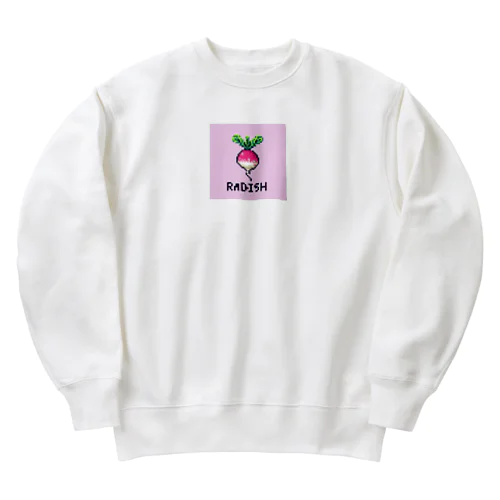 ドット絵「ラディッシュ」 Heavyweight Crew Neck Sweatshirt