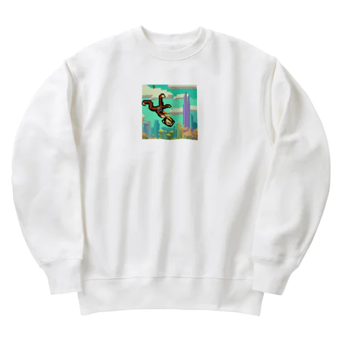 スカイダイビングの冒険猿 Heavyweight Crew Neck Sweatshirt