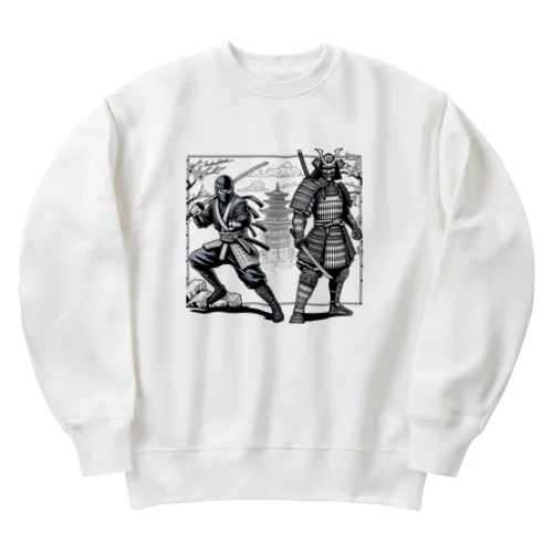ninja & samurai Heavyweight Crew Neck Sweatshirt