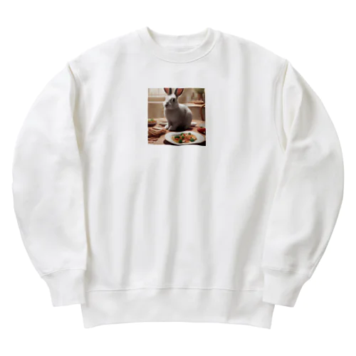 ほんわかなうさぎ Heavyweight Crew Neck Sweatshirt