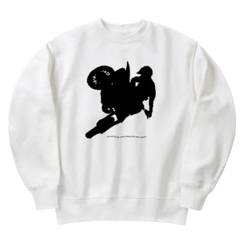 オフロードバイクでエアーを決めるシルエット Heavyweight Crew Neck Sweatshirt