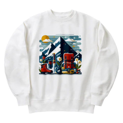 春が来た山 Heavyweight Crew Neck Sweatshirt