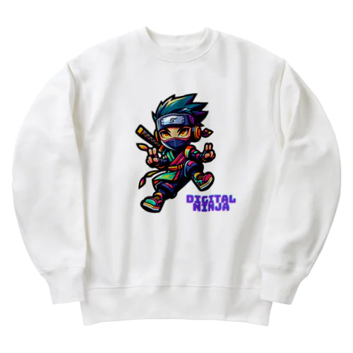 “Digital Ninja” ロゴ付き Heavyweight Crew Neck Sweatshirt