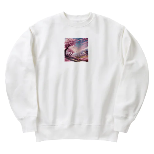 舞い散る桜 Heavyweight Crew Neck Sweatshirt