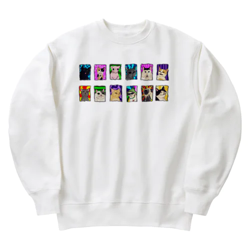 Cats Mood Heavyweight Crew Neck Sweatshirt