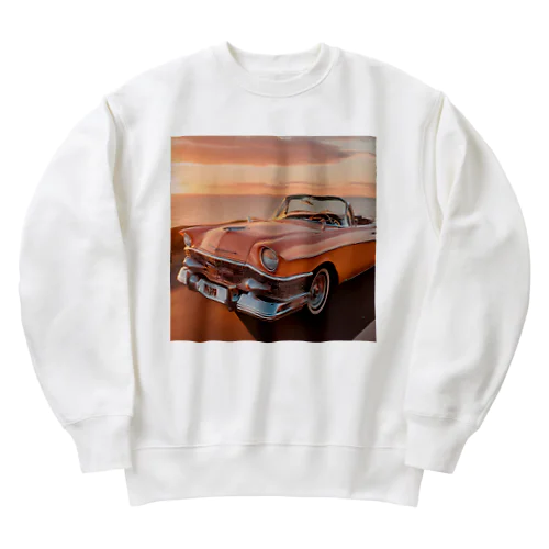 SUNSET ハワイアンクラシックカー Heavyweight Crew Neck Sweatshirt