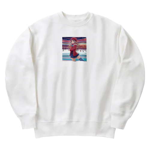 スケートをする女性 Heavyweight Crew Neck Sweatshirt