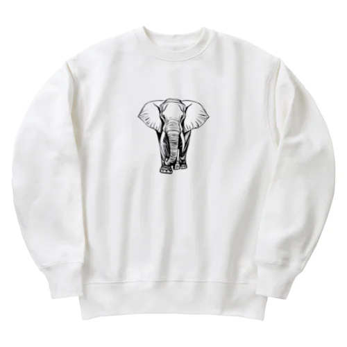 ゆうゆうと歩いてくる象 Heavyweight Crew Neck Sweatshirt