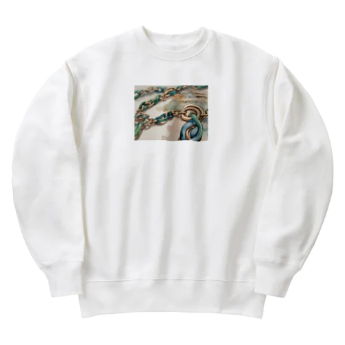 チェーンデザイン Heavyweight Crew Neck Sweatshirt