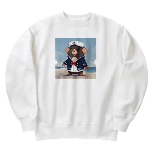 ネズミの水兵 Heavyweight Crew Neck Sweatshirt