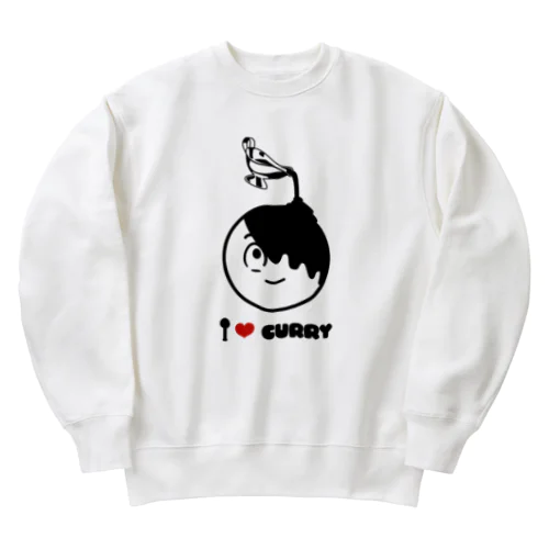 カレーちゃんのヘアメイク Heavyweight Crew Neck Sweatshirt