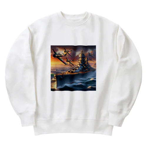 先人たちの戦い Heavyweight Crew Neck Sweatshirt