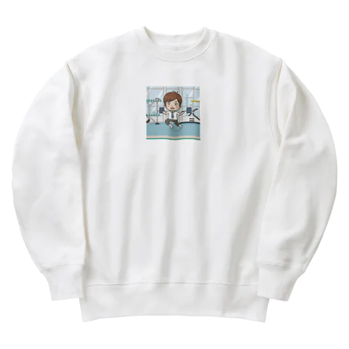 筋トレ＠サラリーマン Heavyweight Crew Neck Sweatshirt