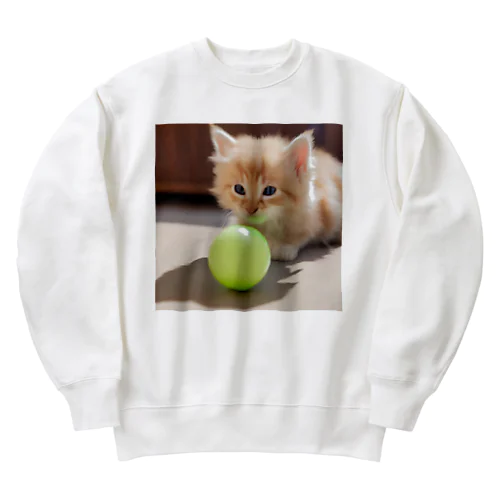 もふもふな子猫 Heavyweight Crew Neck Sweatshirt