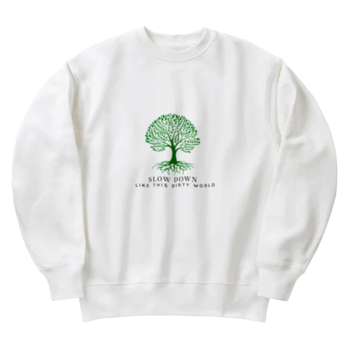  SLOWDoWN TREE LOVE WEAR Heavyweight Crew Neck Sweatshirt