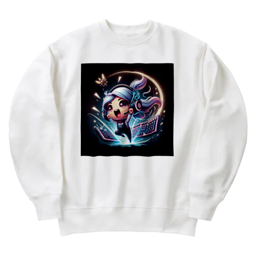 ゲーミング少女ピーシー Heavyweight Crew Neck Sweatshirt