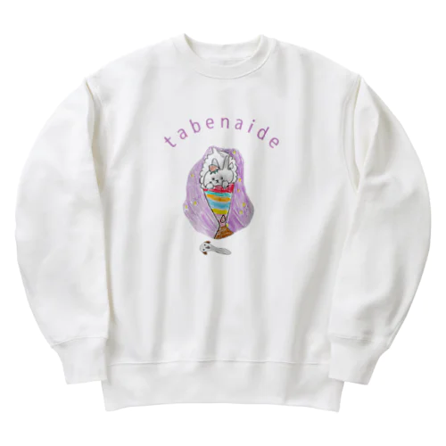 tabenaide うさぎ Heavyweight Crew Neck Sweatshirt