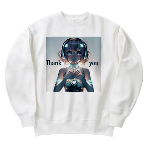 ゲーミング少女ピーシーフォー Heavyweight Crew Neck Sweatshirt