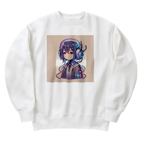 ゲーミング少女ピーシーファイブ Heavyweight Crew Neck Sweatshirt