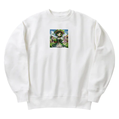 ほうれん草をモチーフにしたアニメキャラクター「スプリナ」 Heavyweight Crew Neck Sweatshirt