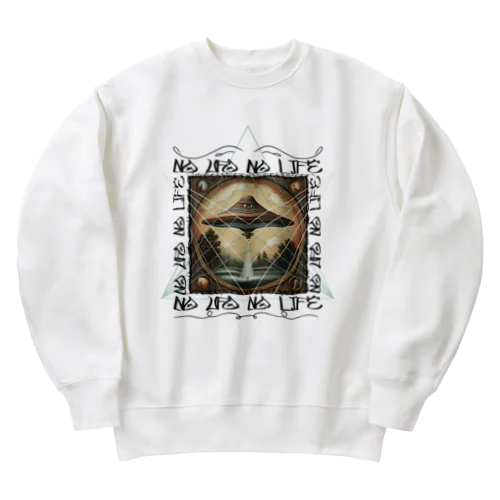 NO UFO,NO LIFE Heavyweight Crew Neck Sweatshirt