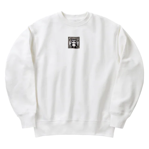 パンダ風タヌキ Heavyweight Crew Neck Sweatshirt