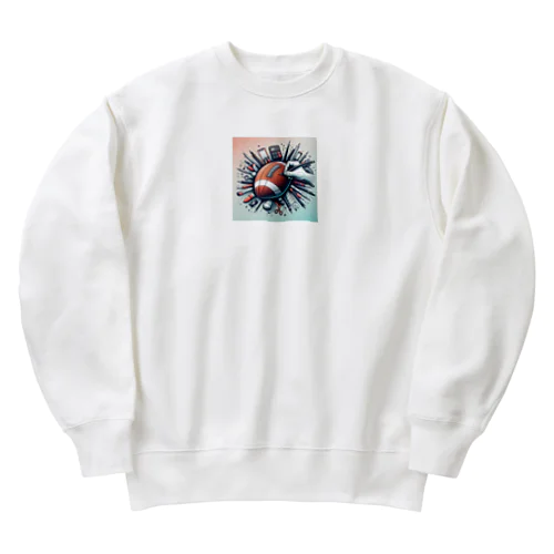 アメフト　ボール　おしゃれ Heavyweight Crew Neck Sweatshirt