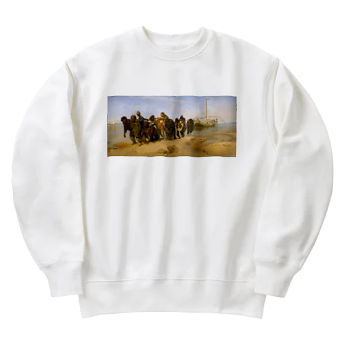 ヴォルガの船曳き / Barge Haulers on the Volga Heavyweight Crew Neck Sweatshirt