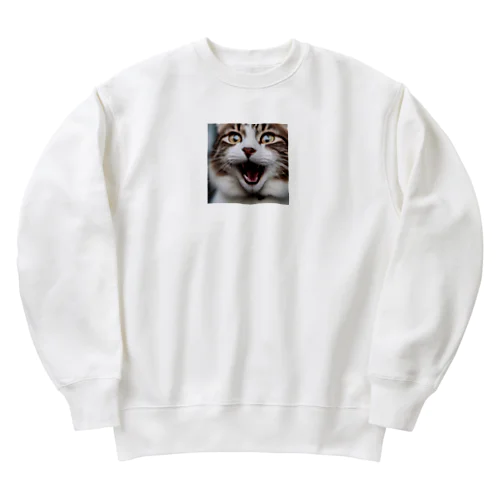 お腹ペコペコ おねだり猫 -KOTORA- Heavyweight Crew Neck Sweatshirt