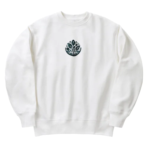 ほうれん草、緑、持続可能 Heavyweight Crew Neck Sweatshirt